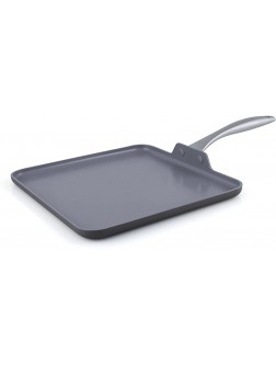 GreenPan Lima Hard Anodized Healthy Ceramic Nonstick 11" Griddle Pan PFAS-Free Oven Safe Gray - B6JTNTHY0