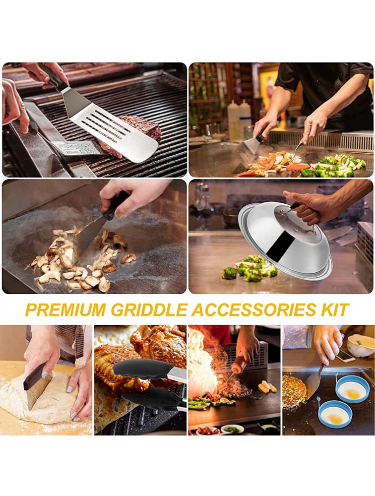Griddle Accessories Compatible with Blackstone and Camp Chef Flat Top Griddle Scraper Tool with Melting Dome for Outdoor Cooking Grill Accessories - B96P0S6XW