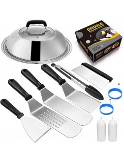 Griddle Accessories Compatible with Blackstone and Camp Chef Flat Top Griddle Scraper Tool with Melting Dome for Outdoor Cooking Grill Accessories - B96P0S6XW