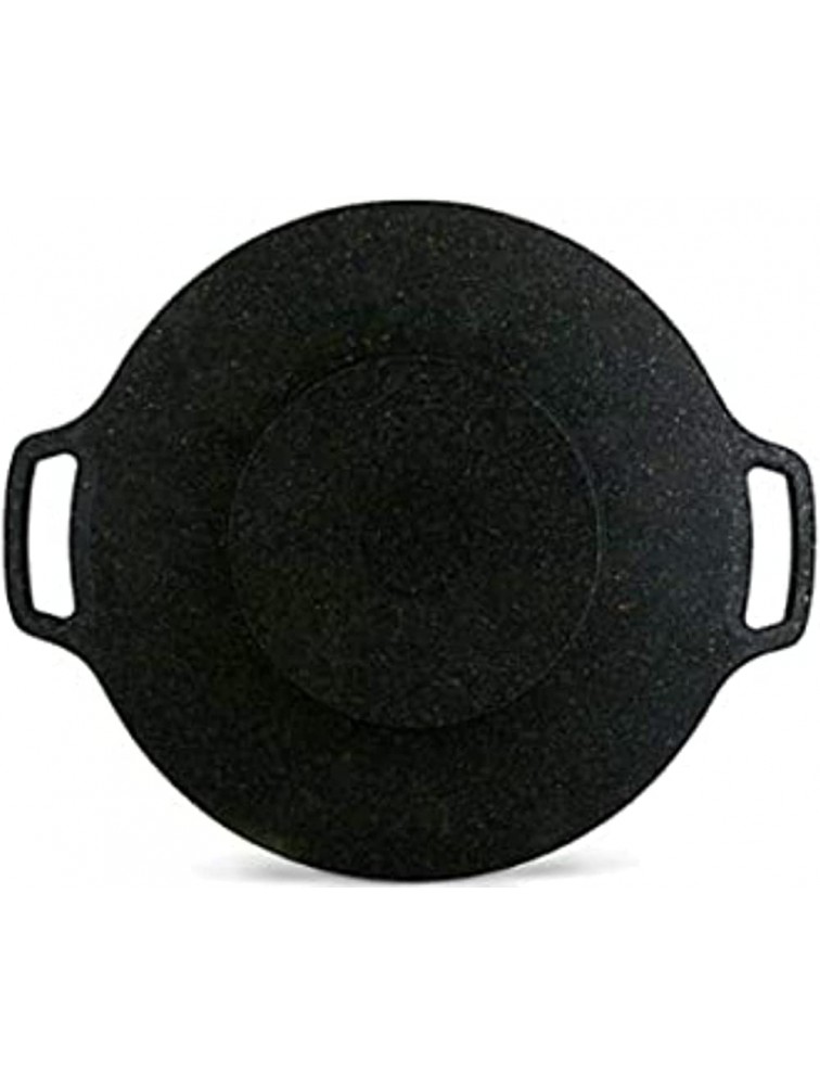 KW Korean BBQ Grill Pan Non-stick Marble Camping Round Griddle. Made in Korea. 14”36cm Round Griddle - BJIPIV2TQ
