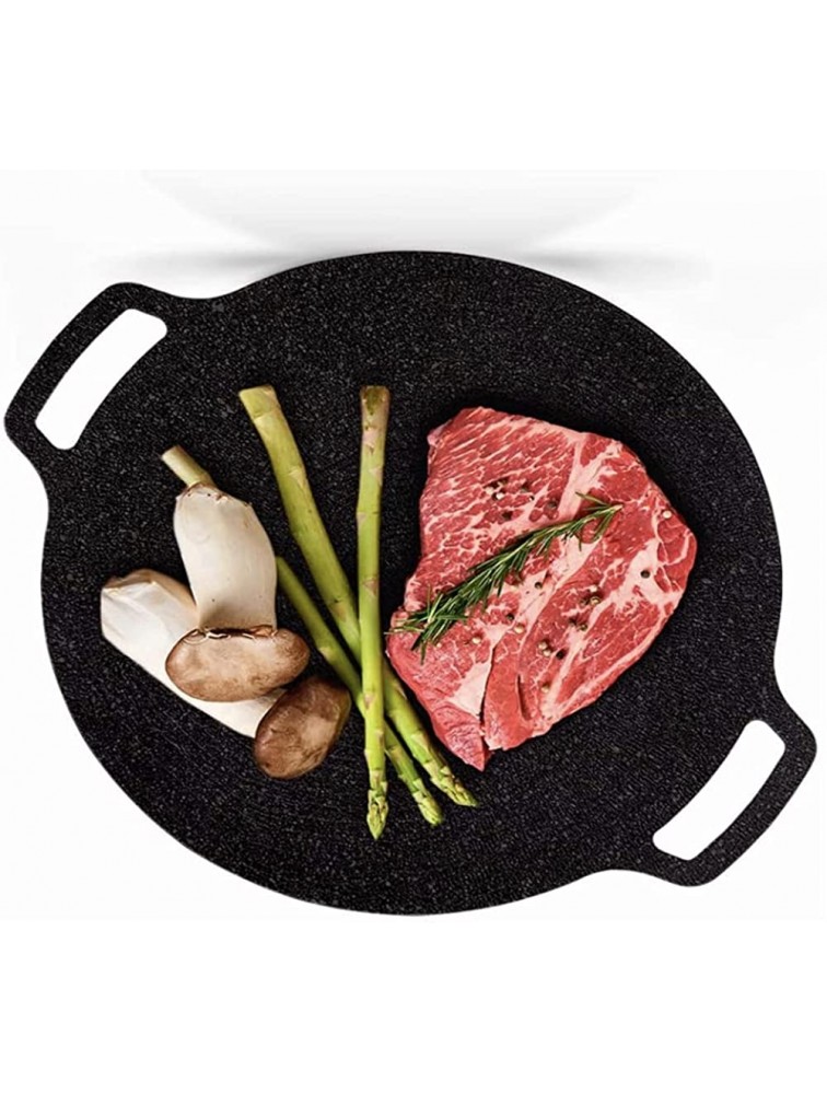 KW Korean BBQ Grill Pan Non-stick Marble Camping Round Griddle. Made in Korea. 14”36cm Round Griddle - BJIPIV2TQ