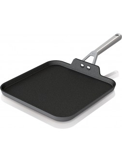 Ninja C30628 Foodi NeverStick Premium 11-Inch Square Griddle Pan Hard-Anodized Nonstick Durable & Oven Safe to 500°F Slate Grey - B9EG1QRTF
