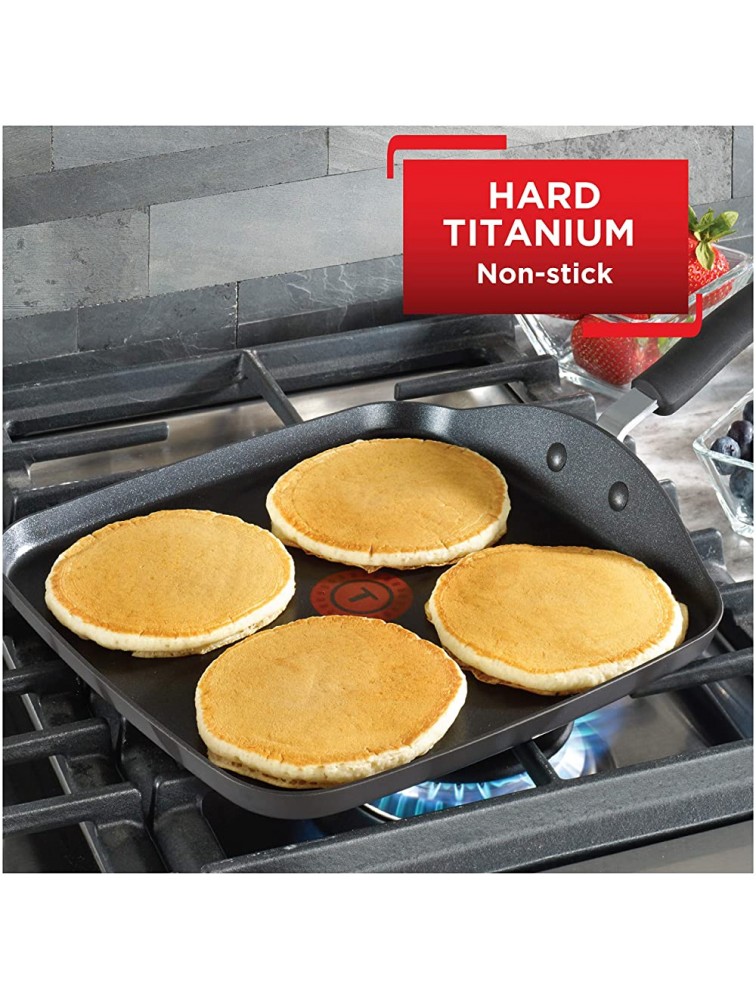T-fal Ultimate Hard Anodized Nonstick 10.25 In. Square Griddle Black 10.25 Inch Grey - B4DJW6CY4