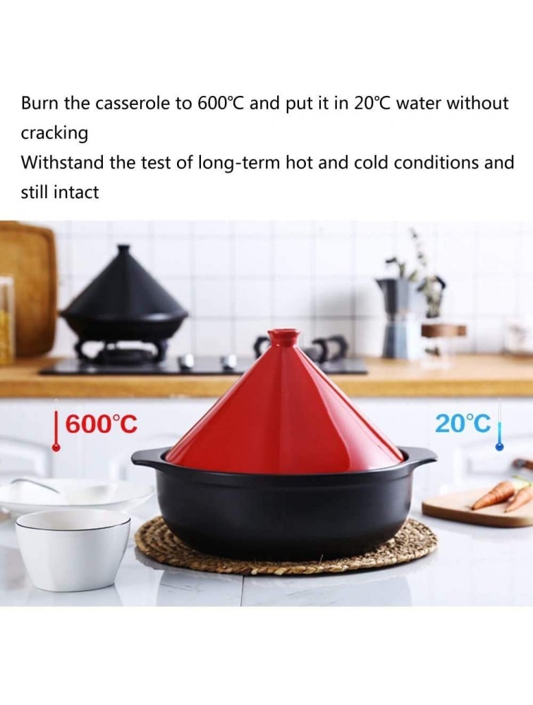 Chinese pottery -Cooker Pot High Capacity Tagine Pot with Lid|Smoke-Free Non-Stick Cookware Saucepan Home Kitchen|for Most Open Flame Cookware Color : C - BNATHDOT4