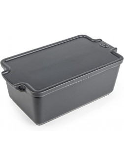 Peugeot Appolia Terrine Ceramic Baking Dish with Lid and Handles Slate 8 x 4.5 x 3 inches - BG05YX2TR