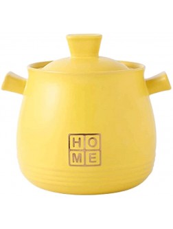 Z-COLOR 3.5L Household Gas Stew Casserole,High Temperature Resistant Large Capacity Soup Pot,Ceramic Color Casserole for Open Flame of Gas Stove,for Stew,porridge Color : Yellow - BEAQNUHXO