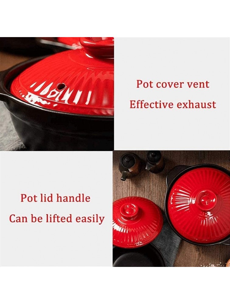 Z-COLOR Household Claypot Rice Casserole,Heatresistant Ceramic Drycooked Stew Casserole,Soup Casserole for Open Flame,for Stew Boiler Boil Braised Size : 1 L - BMJE8PZVM