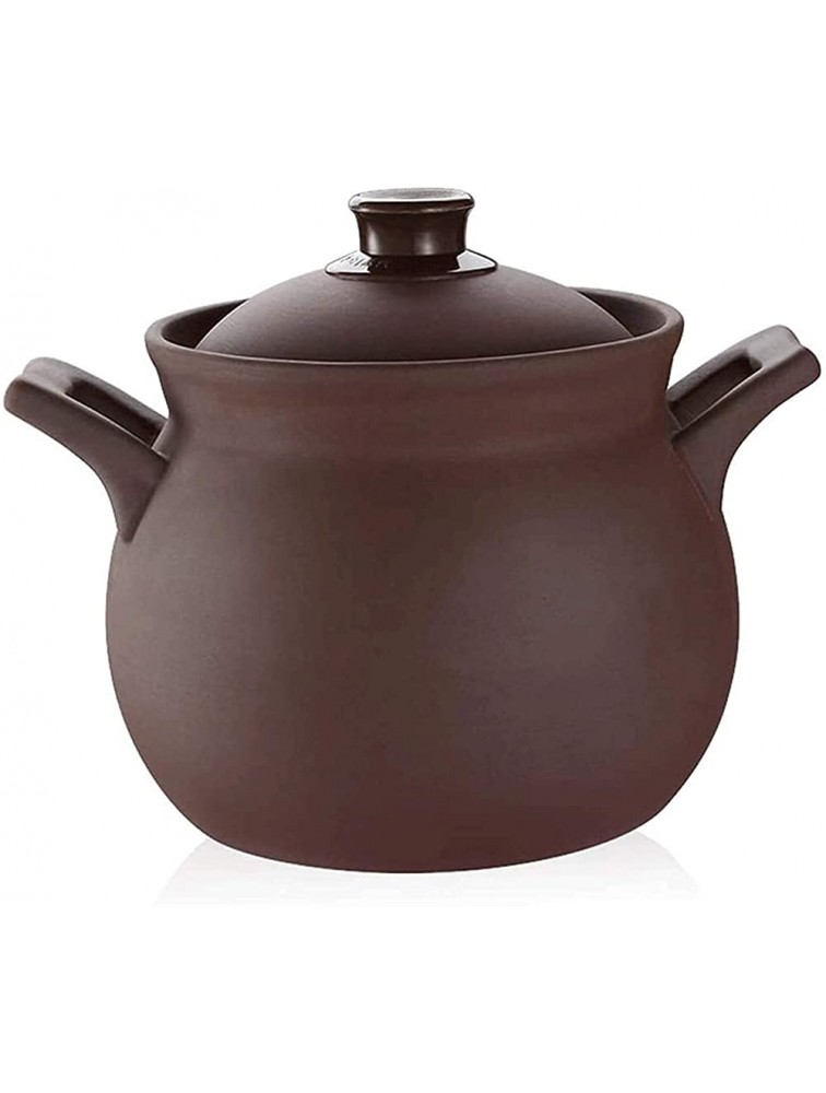 Z-COLOR Household Soup Casserole Ceramic Hot Pot Casserole,Round Earthenware Clay Pot,Non Stick Stock Pot,Slowly Stew Pan,Heathly Soup Pot Size : 5L - B2DUAWGKJ
