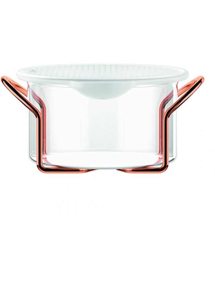 Bodum Hot Pot Bakeware Dish with Silicone Lid & Copper Stand 1.0 L 34 oz Medium Copper - B03SYM6AG