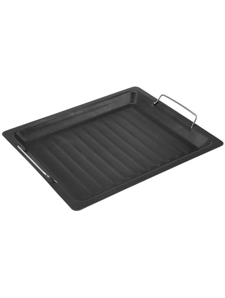 PDGJG Black Barbecue Baking Dish Durable Barbecue Plate Non-stick Kitchen Outdoor Burning Camp Cooking Tool - B1M5JNUVP