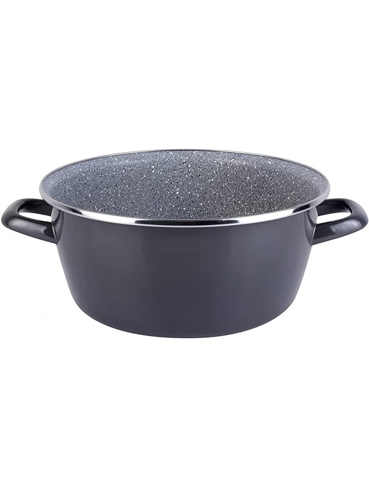 Quiche Vitrified Steel Pan With Glass Lid And Non-stick Coating Reinforced In Kitchen dining table - BO34OZB2H