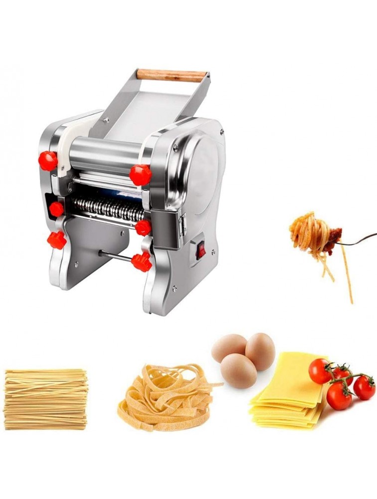 ZKS-KS Pasta Machine 550W 220V Stainless Steel Commercial Electric Noodle Making Pasta Maker Dough Roller Noodle Cutting Machine Width 15CM Noodle Width 1mm 5mm Pasta Cutter - B7ZA87NIO