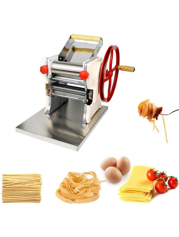 ZKS-KS Pasta Machine Homemade Pasta Maker Manual Noodle Maker Pasta Adjustable Thickness Settings For Fresh Fettuccine Pasta Cutter Color : White Size : 26X26X16CM - BCNLYYGZ0