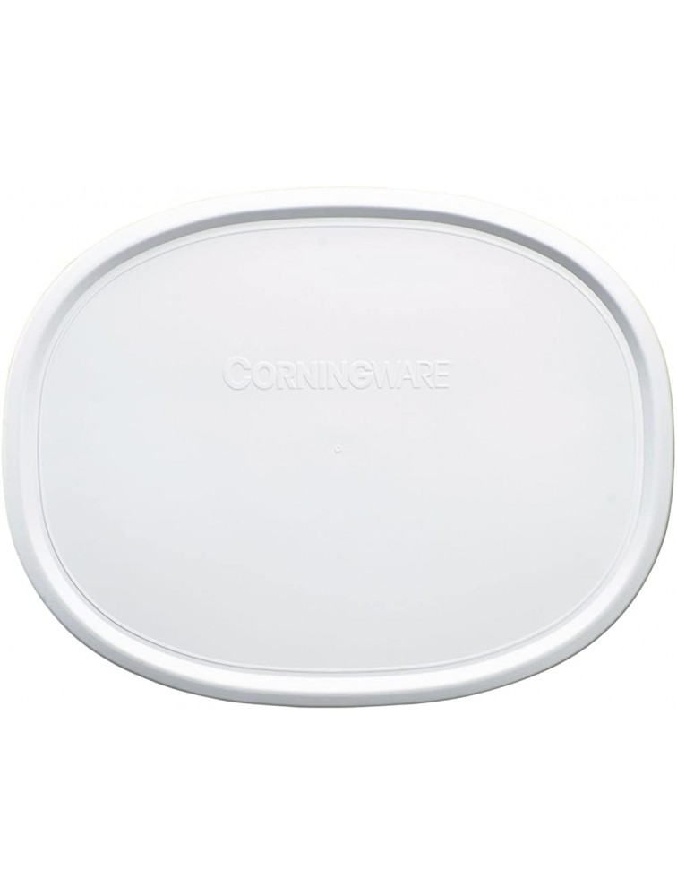 CorningWare French White 1.5 Quart Oval Casserole Bundle: 1.5 Oval with Plastic Lid - BHI6QOD33