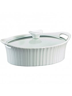 Corningware French White III Oval Casserole with Glass Cover 1.5-Quart - BRBR3MS3H