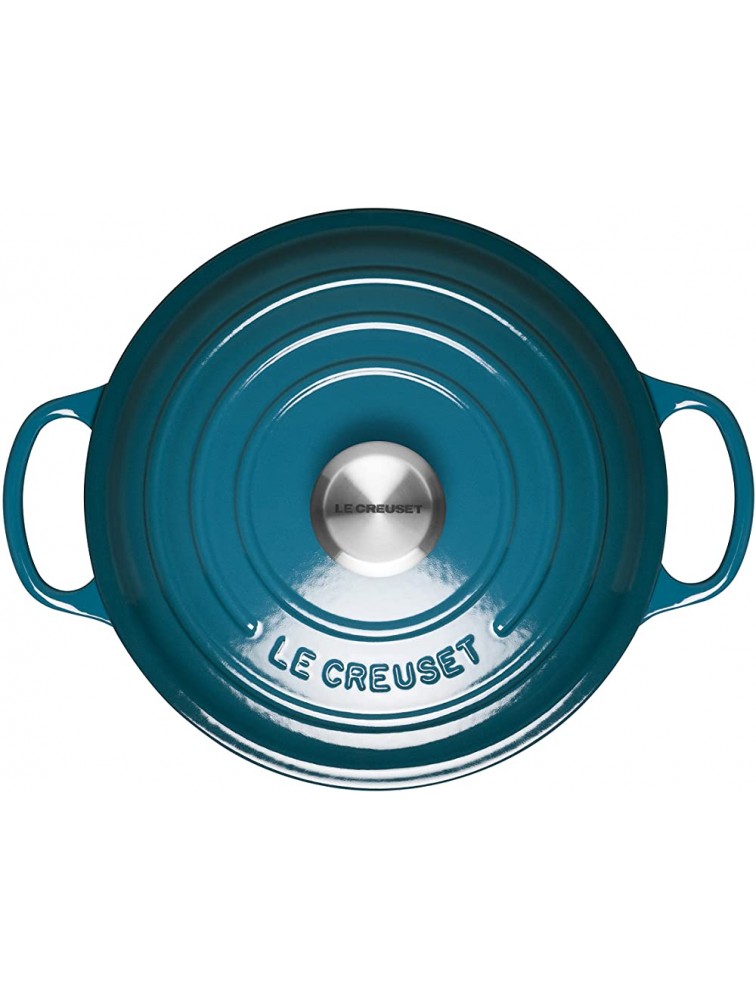 Le Creuset Enameled Cast Iron Signature Round Dutch Oven 4.5 qt. Deep Teal - BYH4TGJ0Y