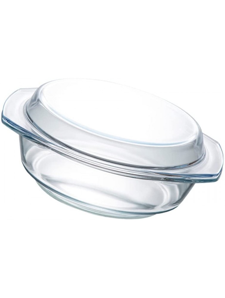 OSALADI Clear Round Glass Casserole Bowl with Glass Lid Glass Casserole Baking Dish Set Microwave Heat- resistant Bowl Food Storage Bowl Salad Mixing Food Serving Dishes for Microwave Oven Freezer - BGS8FHFM9
