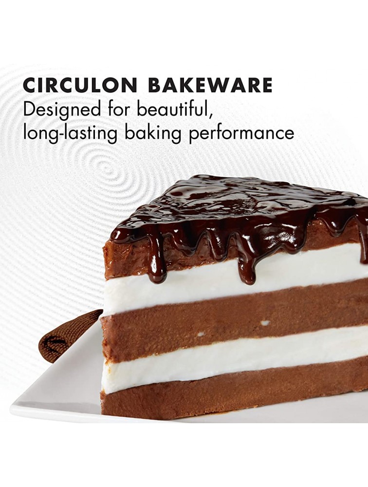 Circulon Nonstick Bakeware Nonstick Baking Pan Nonstick Cake Pan Round 9 Inch Brown - B5AKRDLX6