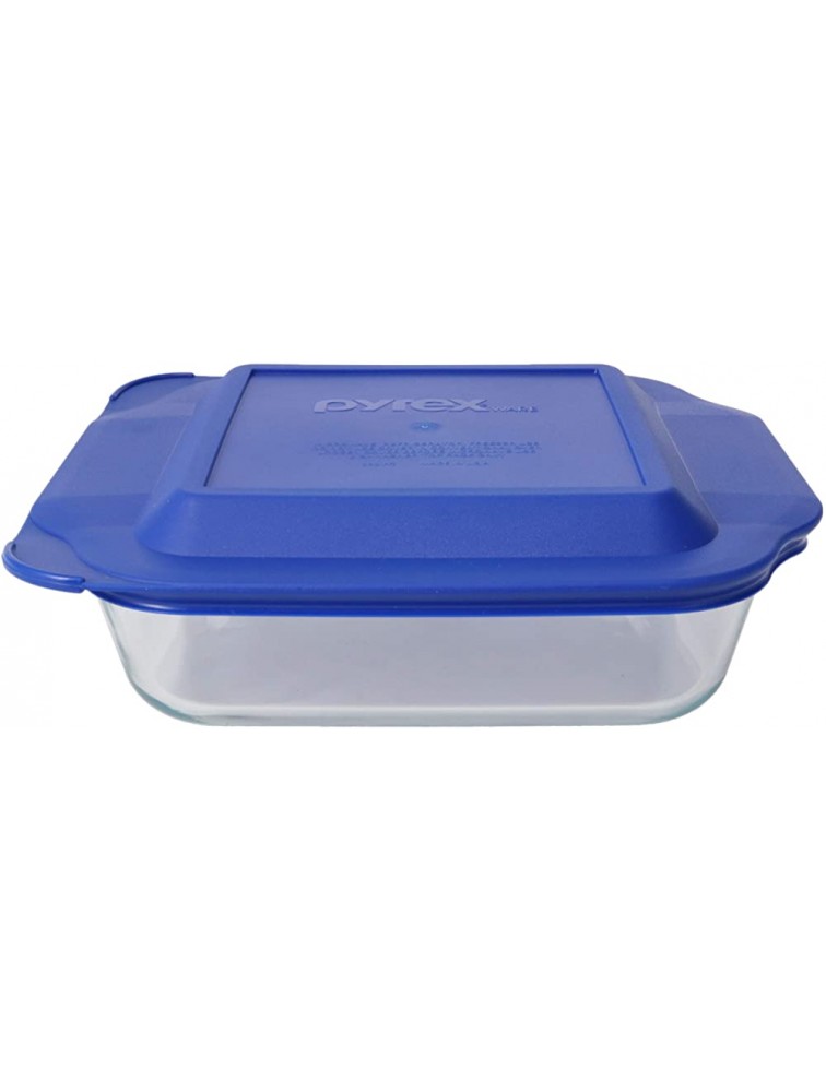 Pyrex 8" Square Baking Dish with Blue Plastic Lid - BYDKHWM2Q