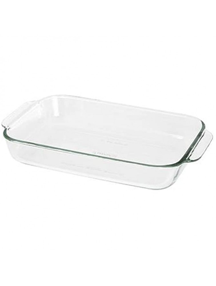 Pyrex Basics 2 Quart Glass Oblong Baking Dish Clear 7 x 11 inch Pack of 2 - BQM5OPZIB