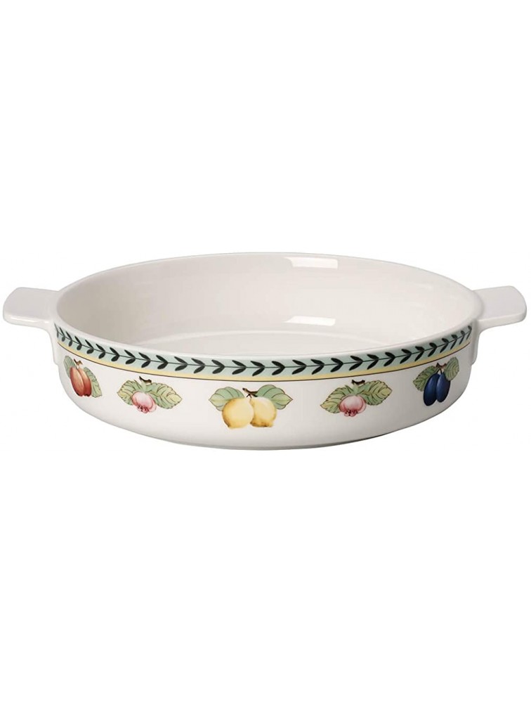 Villeroy & Boch French Garden Round Baking Dish 9.5 in White Colorful - B1GFKEYKW