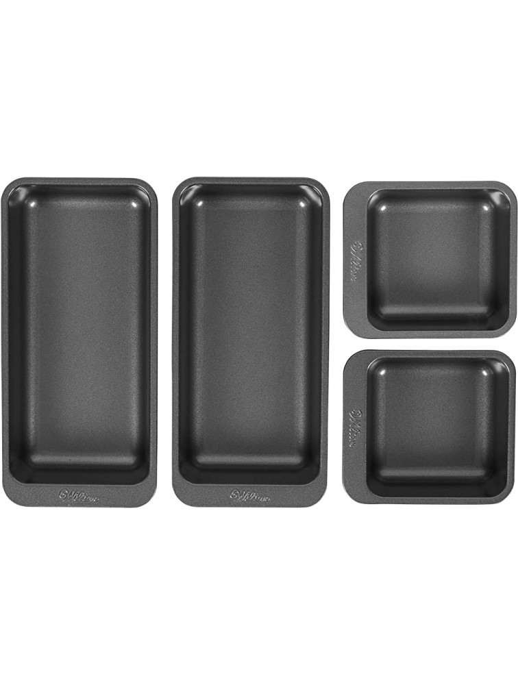 Wilton Perfect Results Square and Oblong Premium Non-Stick Baking Pan Set 4-Piece - B2M4K8JCX