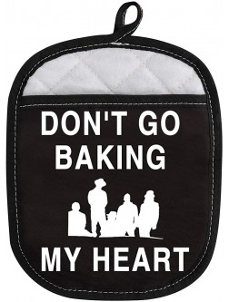 Boy Group Inspired Baking Oven Pads Pot Holder with Pocket Don’t Go Baking My Heart Don’t Go Baking My Heart - BSF57KMAF