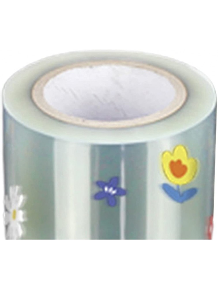 Hiborth Cake Surround Film 1 Roll Convenient Wear Flower Print Party Cake Wrapping Tape 15cm - B38UPH8Y4