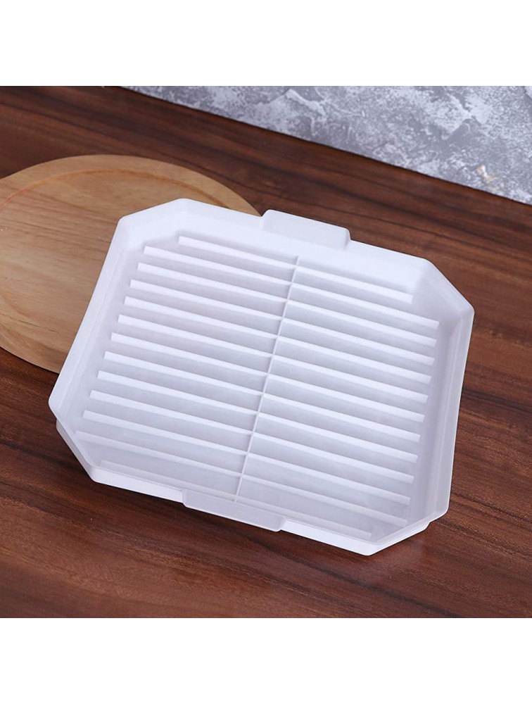 Ideal 2 Pcs Microwave Bacon Baking Tray Useful Eggs Sausage Rack Kitchen Cooking Tools Accessories White - BNW7ALMZO