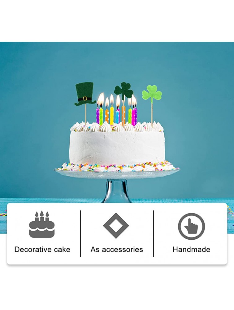 Luxshiny 6pcs Cake Inserts Decorative Cake Picks St. Patricks Day Party Cake Decors - B5VWU9WSS