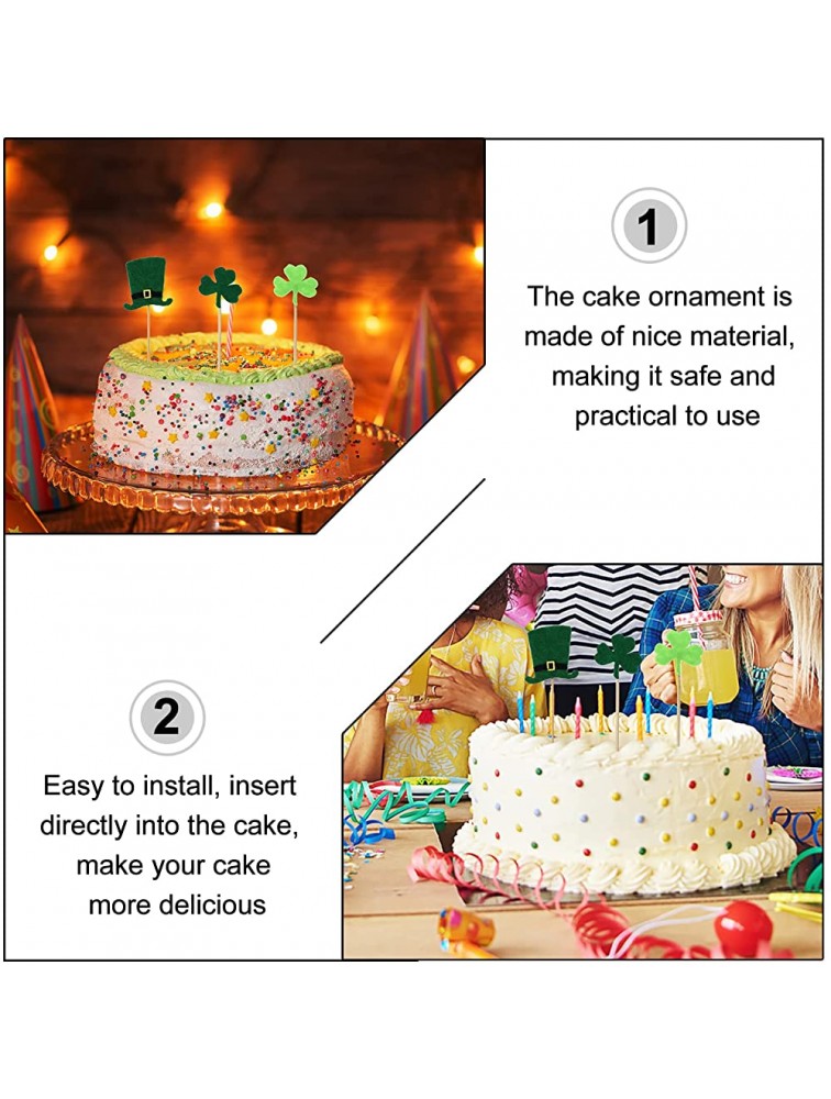 Luxshiny 6pcs Cake Inserts Decorative Cake Picks St. Patricks Day Party Cake Decors - B5VWU9WSS