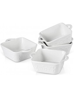 YMXDHZ 4 8-Piece 305ML Ceramic White Porcelain Bake Plate Pans Set with Handle,Souffle Brulee Pie Tapas Baking Dishes Bakeware Size : 4-Piece - BO0EYBKCZ