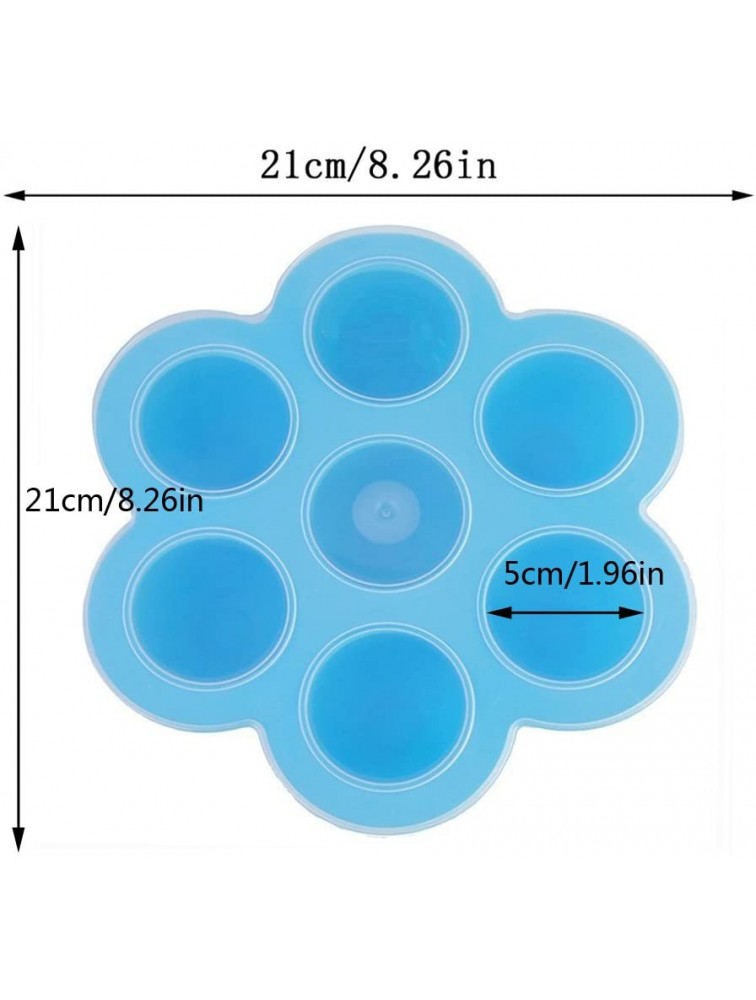 Egg Bites Molds for Instant Pot Accessories Freezer Ice Cube Trays Silicone Food Storage Containers with Lid 5,6,8 qt Pressure Cooker Blue - BRYER9KH5