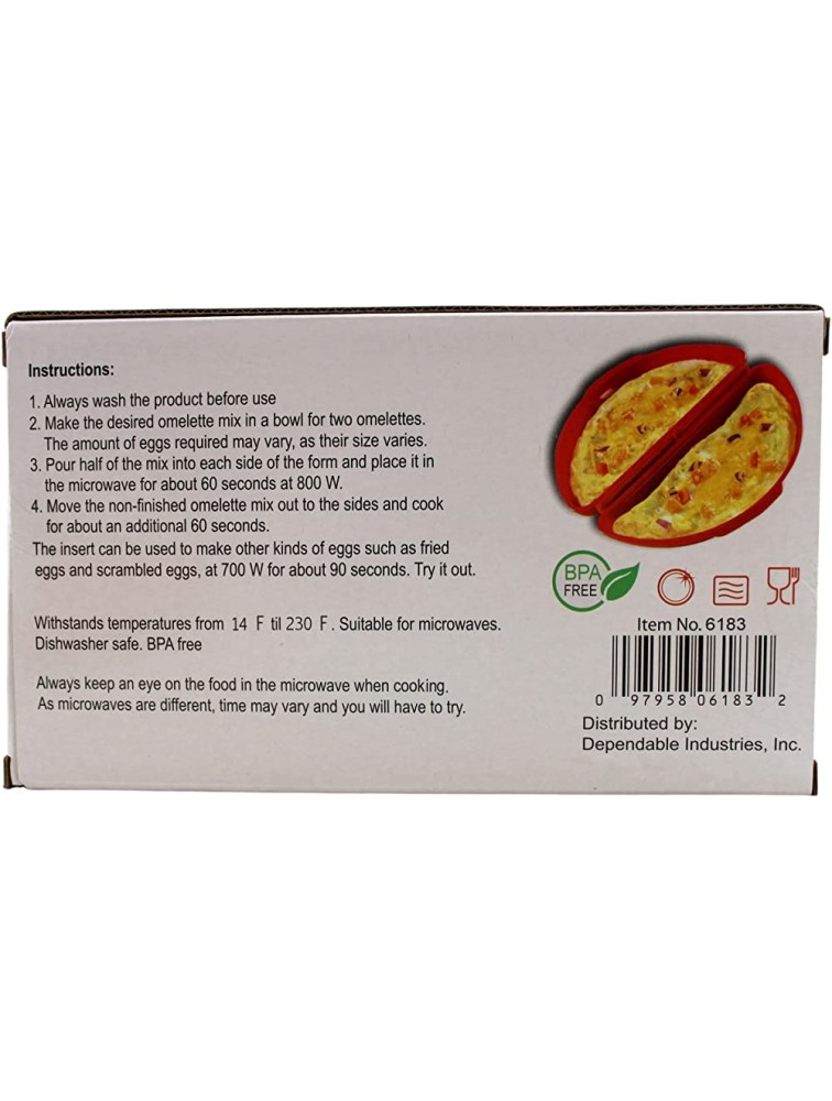 Microwaveable Microwave Omelet Pan and 2 Cavity Egg Poacher Set BPA Free Plastic Quick Egg Maker - B668PNH68