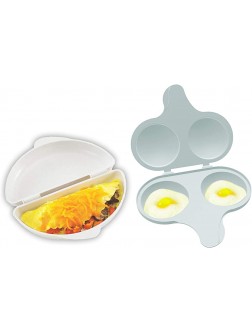 Nordic Ware Easy Breakfast Set Omelet Pan and 2 Cavity Egg Poacher Microwaveable - B4AODCZZS