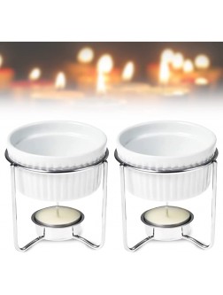 Ceramic Butter Warmers for seafood Butter Melter Set of 2 - B9E2NBO4I