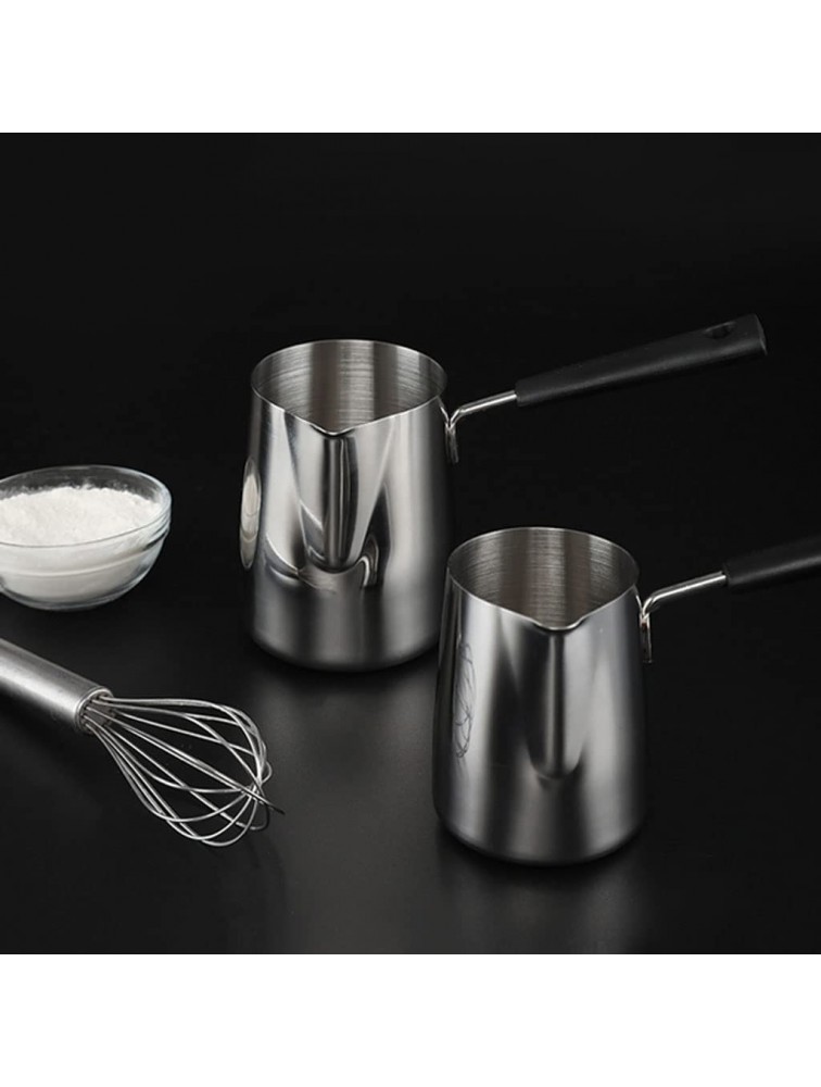 Coffee Warmer and Butter Melting Pot Milk Pot Special Milk Pot for Sugar Boiling Stainless Steel Milk Pot Baking Snow Pan Lollipop Chocolate Heating Melting Pot Butter Melting Pan and Milk Pot - B9O44YYPH
