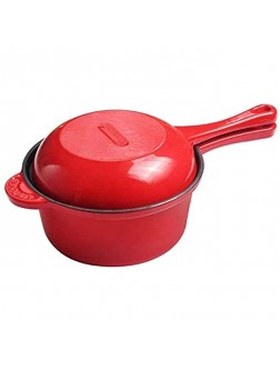 RANRANJJ Butter Warmer Milk Pot Milk Warmer Cast Iron Single Handle Milk Coffee Heating Pot Baby Food Cooking Sauce Pan Kitchen Pot for Induction Cooker,Gas Stove,Colour:Red Black - BCEYOLZUJ