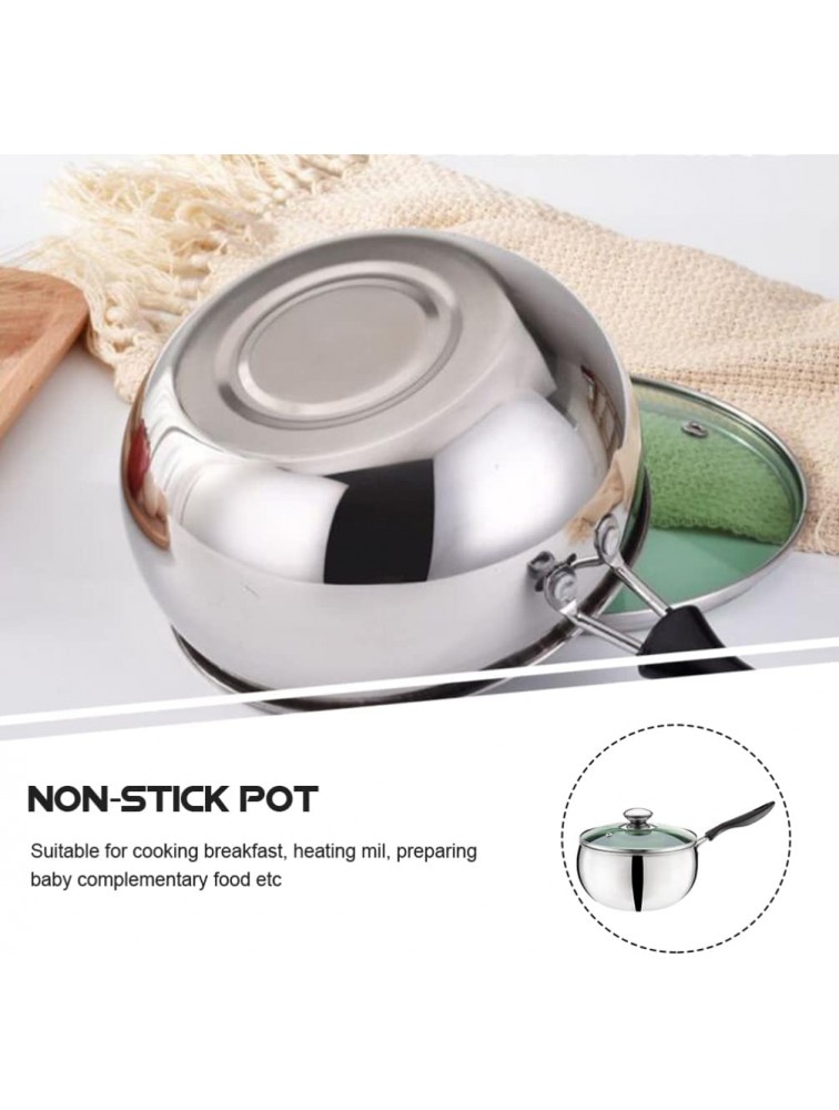 TOPBATHY Professional Milk Pot Butter Warmer Measuring Pan Milk Warmer Pot with Lid for Chocolate Melting Coffee Tea Soup Warming - BRP1GP6PL