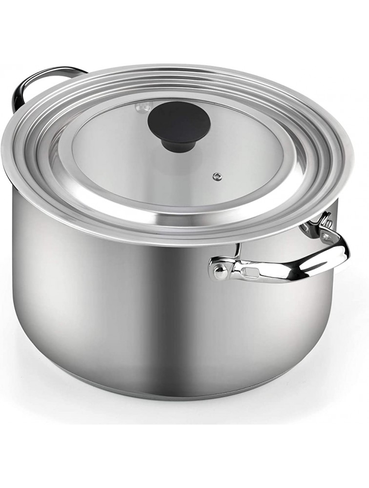 Cook N Home Stainless Steel with Glass Center Universal Lid Fits 8 10.25 11 and 12-Inch Silver - BHOYWLL4P