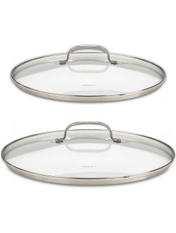 Cuisinart 71-2228CG Chef's Classic Stainless 2-Piece Glass Lid Set,9" & 11" Glass covers - BRA7C43LZ