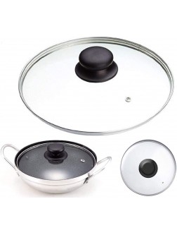 M.V. Trading Tempered Glass Lid Cookware Glass Lid 34cm 13.3858-Inches Inner Edge to Edge - BQ28PY2PR