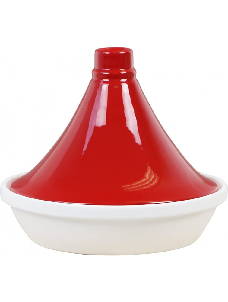 Calypso Basics by Reston Lloyd Porcelain Flame Proof Tagine 2.5 Quart Red - B1T1HUFTF
