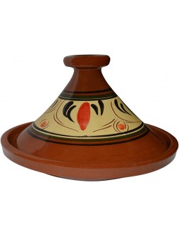 Moroccan Cooking Tagine Handmade Lead Free Safe Glazed Medium 10 inches Across Traditional - BQ21P8N0E