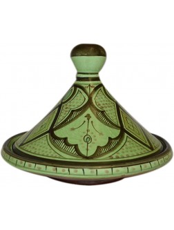 Moroccan Handmade Serving Tagine Exquisite Ceramic With Vivid colors Original Medium 10 inches Across - BL3P3N4LG