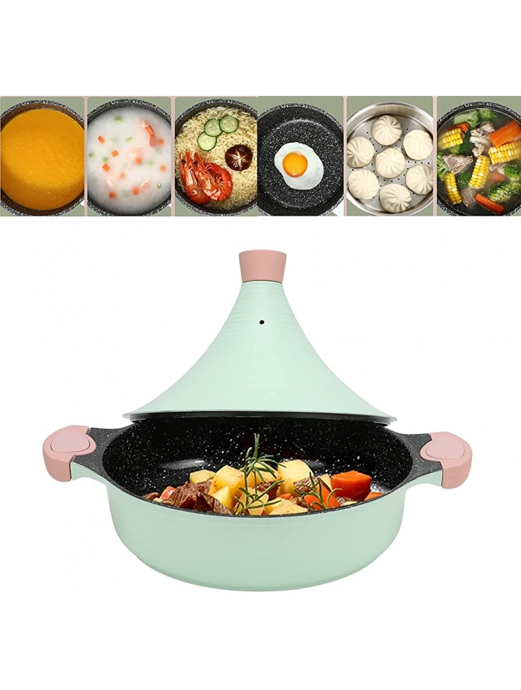 Tagine Pot Easy To Clean Aluminum Alloy Green Steam Circulation Aluminum Alloy Tagine Pot for Restaurant for Kitchen - BOAQSSZYT