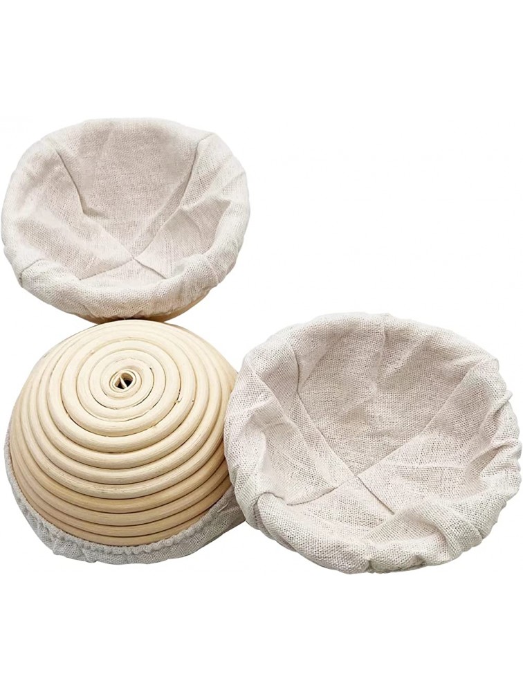 1/2PCS Oval Cloth Cover 2PCS Scraper Baking Bowl Dough Gifts for Bakers Proving Baskets Heflashor 1/2pcs Bread Banneton Proofing Basket 