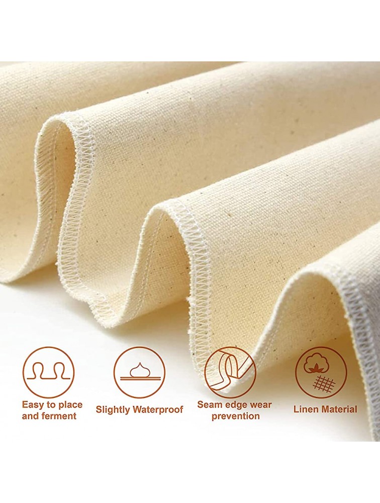 Eddeas French Bread Proofing Cloth 29 x 17 Heavy Duty Dough Bakers Couche Canvas 100% Natural Flax Heavy Duty Linen Shaping Tool for Baguettes Pastry Ciabatta & Loaves - BI5INTDX7