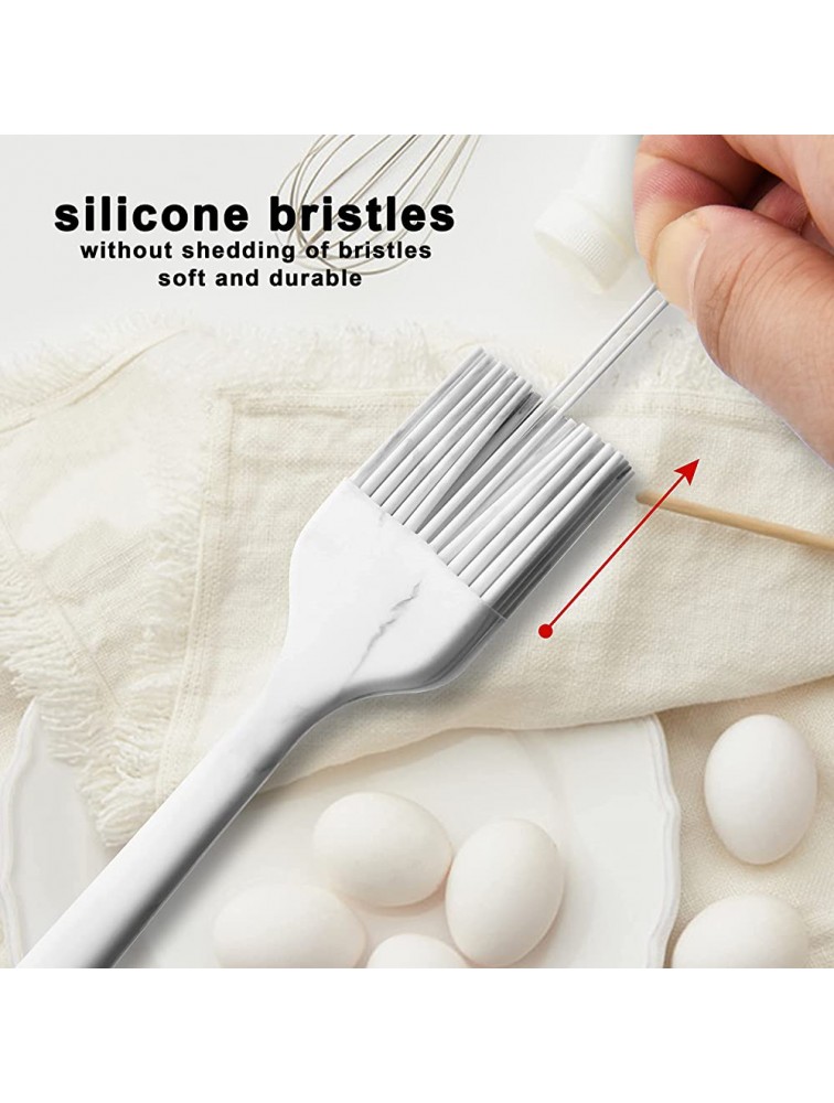 FIVETAS 1.38x7.87Heat Resistant Food Grade Silicone Pastry brush and Basting Brush for Cooking,BBQ,Meat,Desserts.Kitchen Brush for Sauce Butter oil.Stainless Steel Core Handle.BPA Free. Marbling. - BVJSWUO3B