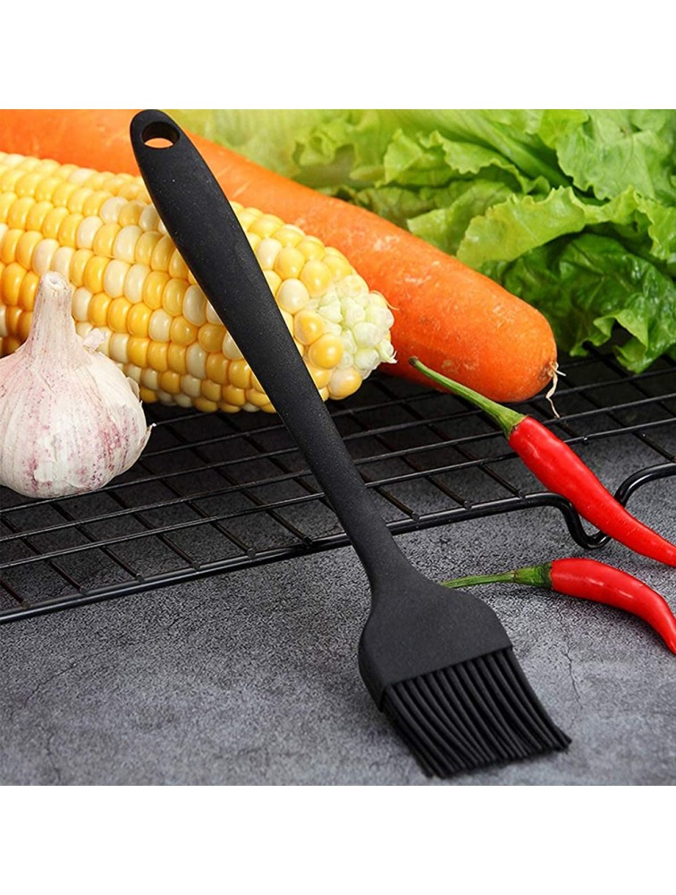 Silicone Pastry Brush Set | 2 Pack Large and Small Brushes Hygienic and Heat Resistant Kitchen Oil Brush Set for Baking Cooking Barbecue BBQ Marinating and Basting Black & Red - BSJPHLY16